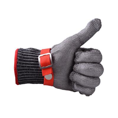 China Heavy Duty Stainless Steel Metal Mesh Safety Aramid Wire Shield Ring Cutter Cutter Mesh Hand Gloves For Meat for sale