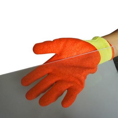 China Custom Maintenance Print Cotton Knit Bespoked Cloth House Cleaning Worker Half Back Latex Coated Gloves Guantes for sale