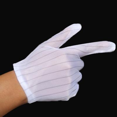 China Comfortable And Breathable Five Finger Glue Disposable Cloth Anti ESD Working Gloves for sale