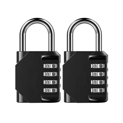 China Anti-peep Code Whole Factory Sale 4 Digit Case Padlock Locker Password Adjustable Zinc Alloy Combination Lock for sale