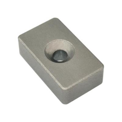China CNC Aluminum Square Shoulder Shoulder Custom Steel Milling Milling Parts With Plating Gray Color for sale