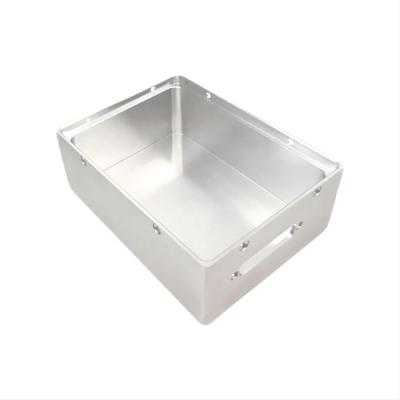 China OEM High Precision Aluminum Sliver Color Aluminum CNC Milling Housing Cover For Mechanical Electronic Product for sale