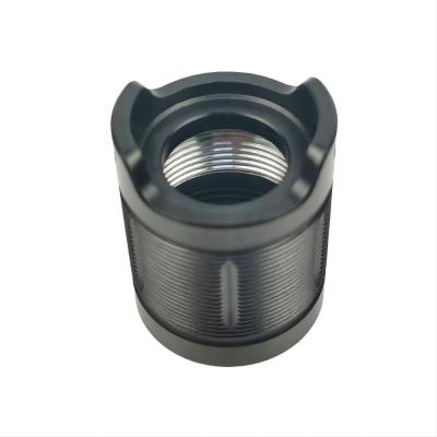 China Aluminum Custom Precision Auto CNC Turned Parts Suppliers For Black Color Waterproof Flashlight Housing Parts for sale