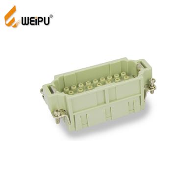 China WEIPU HEE-032 16A 10PIN 500V Power Screw Inserts Wire Circular Heavy Duty Harting Connector for sale