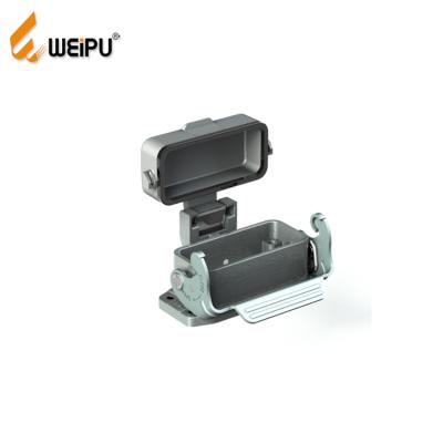 China Weipu power WEIPU HA10A-ST-1L/W IP65 metal hood heavi duti male connector femal sp13 for sale