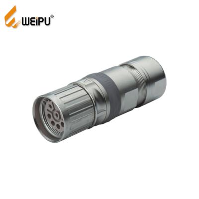 China Power WEIPU M23 Series Waterproof Connector M23DK-TK ​​8pin 8A Female Circular Cable Connector for sale