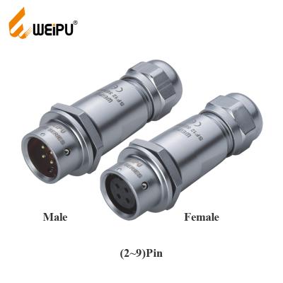 China Power Weipu SF Series IP67 Waterproof Push Pull Connector SF1211 Integrated Female Connector for sale