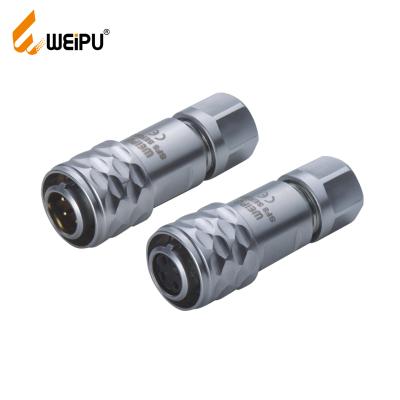 China Compatible Power Weipu SF810 IP67 Metal Ribbon Cable Connector Fast Push Pull Cable Connectors for sale