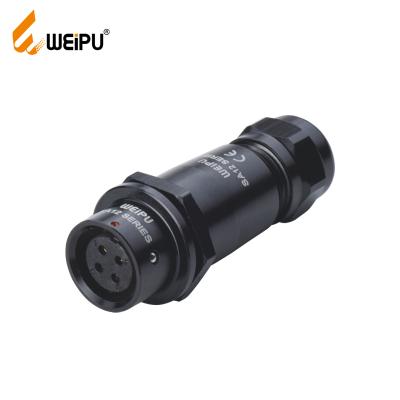 China Power SA1211 WEIPU Quick Push Pull Extension 3 Pin Female Connector Waterproof IP67 Color Cable Connector for sale