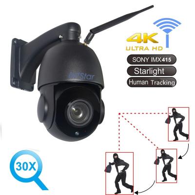 China Human Motion Tracking CamHi 4K 8MP 30X 415 Camera Zoom Sony Imx 80M AI P2P WIFI PTZ Night Version Camera for sale