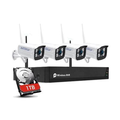 China CCTV 4CH CCTV Outdoor NVR Kit WiFi NVR IP Camera Night Vision IP Security 5MP Tuya Wireless Kit with 1TB HDD for sale