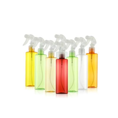 China Custom Household Products 30ml 50ml 150ml 500ml Amber Tinted White Square Matte Empty Plastic Trigger Spray Bottle for sale