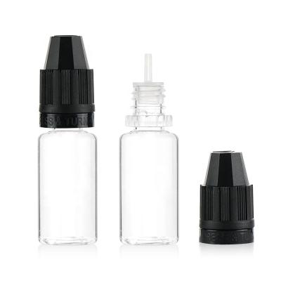 China Wholesale 10ml tpd pet plastic bottle of oil etc. of E-liquild /E-Juice/Essential with childsafty and tamper proof cap for sale