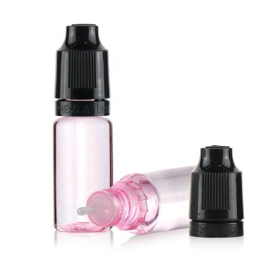 China Household Products Empty Plastic Dropper Bottles 10ml With Colorful Child Safe Cap for sale