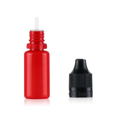 China DIY 10ml beard oil etc dropper bottle Premium Colored Hair Oil Pet E-liquild /E-Juice/Essential With Black Cap Red Body for sale