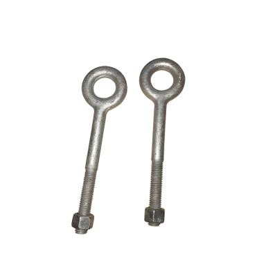 China Carbon Steel Carbon Steel Forged Nut Eye Bolt G291 Regular Threaded Shank Eye for sale