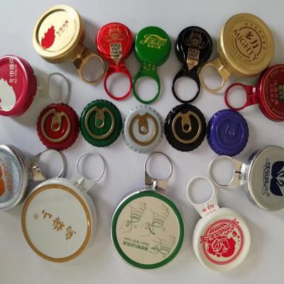 China Non Spill Ring Pull Caps Lids Crown Cap , Aluminum Caps For Bottle for sale