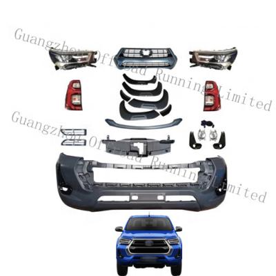 China plastic hilux body kit car body kit for hilux revo 2015 + to hilux revo 2020 2021 facelift body kits for sale