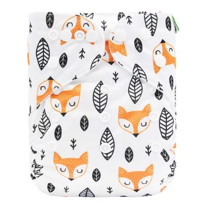 China Hot Sale Baby Cloth Diaper One Size Baby Suede Cloth One Size Reusable Adjustable Cloth Diaper Printed for sale