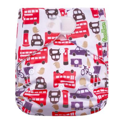 China Goodbum Printed Suede Cloth Baby Cloth Baby Diaper Hook &loop Cloth Quick Dry Washable High Quality Diaper for sale