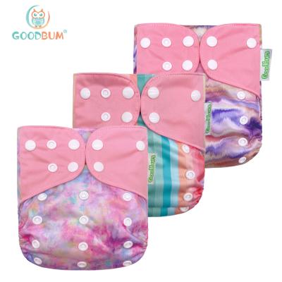 China 2021 Summer 3pcs/set Printed Breathable Mesh Cloth With Double Gussets Baby Cloth Diaper for sale