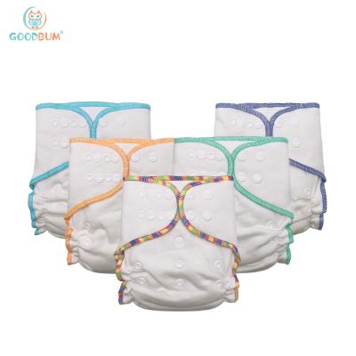 China Hot Sale Washable Bamboo Cotton AI2 One Size Embroidered Baby Cloth Adjustable Diaper for sale