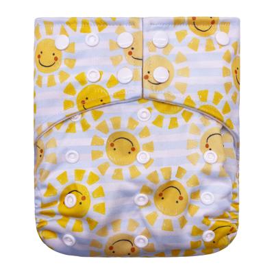 China Goodbum Snaps Cloth Diaper Washable Printed Double Gusset Cloth Square Diaper For Baby Diaper for sale