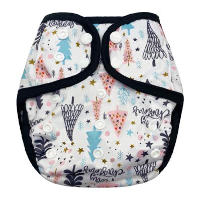 China Goodbum Fox Print Reusable Double Gusset PUL Cloth Cloth Diaper Cover Diaper For Baby for sale