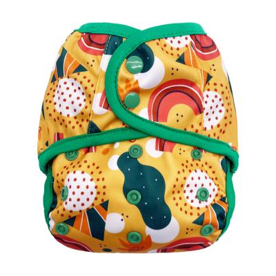 China Goodbum Cactus Print Baby Cloth Diaper Double Gusset Cloth Diaper Cover Printed For Baby 3-15KG for sale