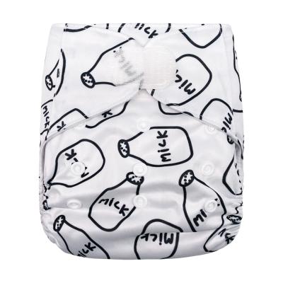 China Printed Goodbum Suede Cloth Diaper Hook&loop Pocket Baby Diaper Washable Quick Dry Baby Diaper for sale