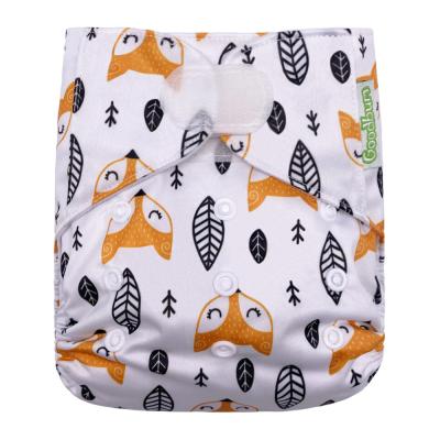 China Hot sale low price printed suede cloth diaper hook loop baby pocket washable quick dry diaper for sale