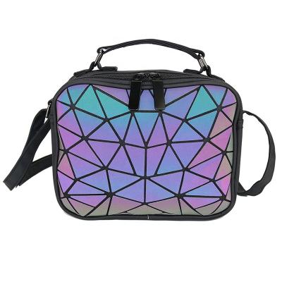 China Fasion Factory Women's Reflective Holographic Geometric Cross - Body Bags for sale