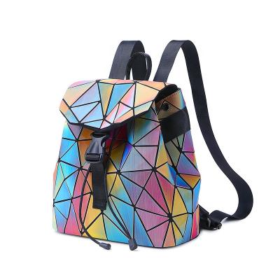 China Women Waterproof Cooler Backpack Leather Men School Bags Geometric Backpack for sale