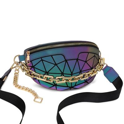 China Reflective Water Proof Women Waist Bag Sports Invisible Chain Running Belt Gold for sale