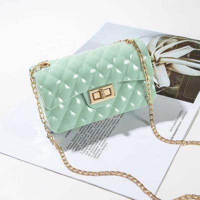 China Fashion Lady Bag New Waterproof Women Gold Mini Jelly Bag Chain Bag For Kids for sale