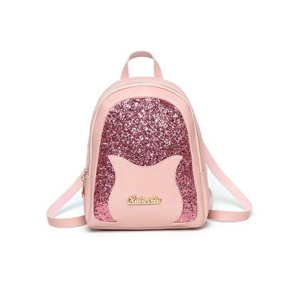 China Contrast Color Fashion Glitter Waterproof Student Bag Mini Backpack For Girl for sale