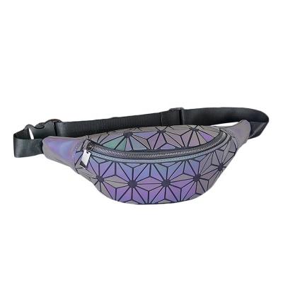 China Wholesale Water Proof Irregular Geometric Design Laser Waist Bag For Women for sale