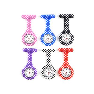 China New Design Color Silicone Plastic Nurse Watch Metal Dial Nurse Quartz Brooch Pocket Watch Strap Pin for sale