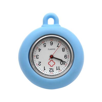 China Small Plastic Classic Design Pocket Nurse Watch Solid Color Silicone Case Nurse Doctor Pocket Watch for sale