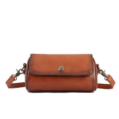 China New Retro PORTABLE Leather Niche Design Premium Touch Cross - Body Bag for sale