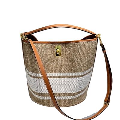 China New Fashion PORTABLE Leather Shopping Bag Color Single Shoulder Bucket Bag Wholesale for sale