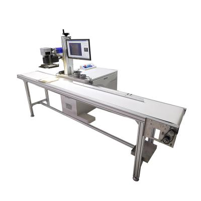 China VISION SYSTEM laser marking machine visual date positioning code for PET bottling production line mfg expiration date engraving for sale