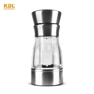 China High Quality Sustainable Stainless Steel Pepper Grinder Salt Mill 2 in 1 Dual Mill for sale