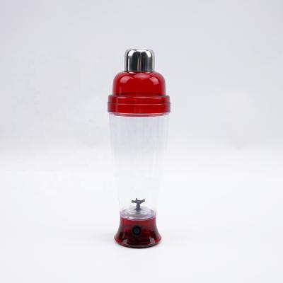 China Save Energy Bar Tools Transparent 2 AAA Plastic Electric Battery Powered Cocktail Mixer for sale