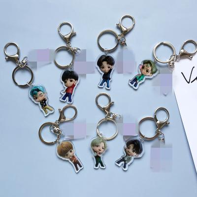 China Wholesale Kpop Bangtan Boys TINYT Plastic Acrylic Key Chain for sale