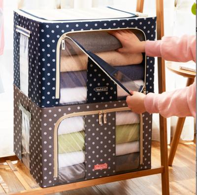 China Square Eco-Friendly Hot Sustainable High Quality Underwear Sundries Storage Organizer Fabric Oxford Cloth Folding Storage Box for sale