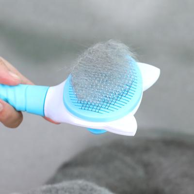 China Wholesale Viable Supply Grooming Factory Handle Massage Comb Non-slip Cat Brush Pet Hair for sale