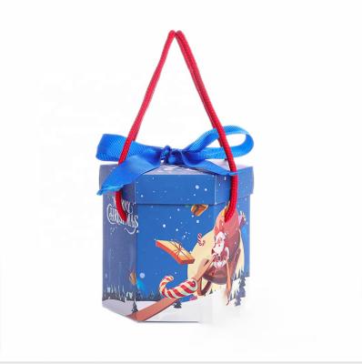 China OEM Stain Factory Christmas Border Packaging New Customization Recyclable Stain Boxes Apple Blind Box Ping Fruit Gift Bag for sale