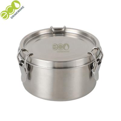 China GF007 700/1200/2000ML 304 stainless steel viable bento lunch box with new leak-proof processing technique for kids camping easy to clean for sale