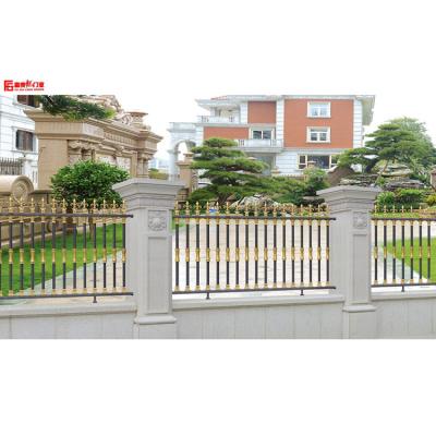 China Hot Sale Aluminum Color Easily Assembled Fence Luxury Decorative Power Coated Aluminum Villa Garden Fence for sale